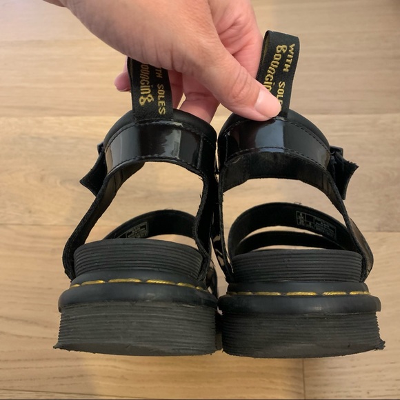 DR MARTENS PATENT LEATHER BLAIRE SANDALS - Picture 4 of 5